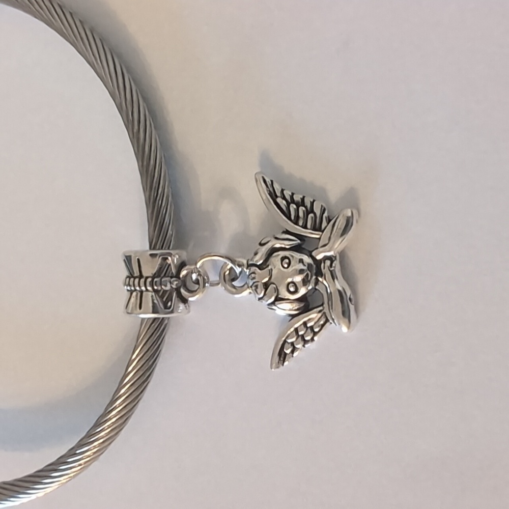 Silver Angel Dangle Charm‎ for Pandora Style Bracelet